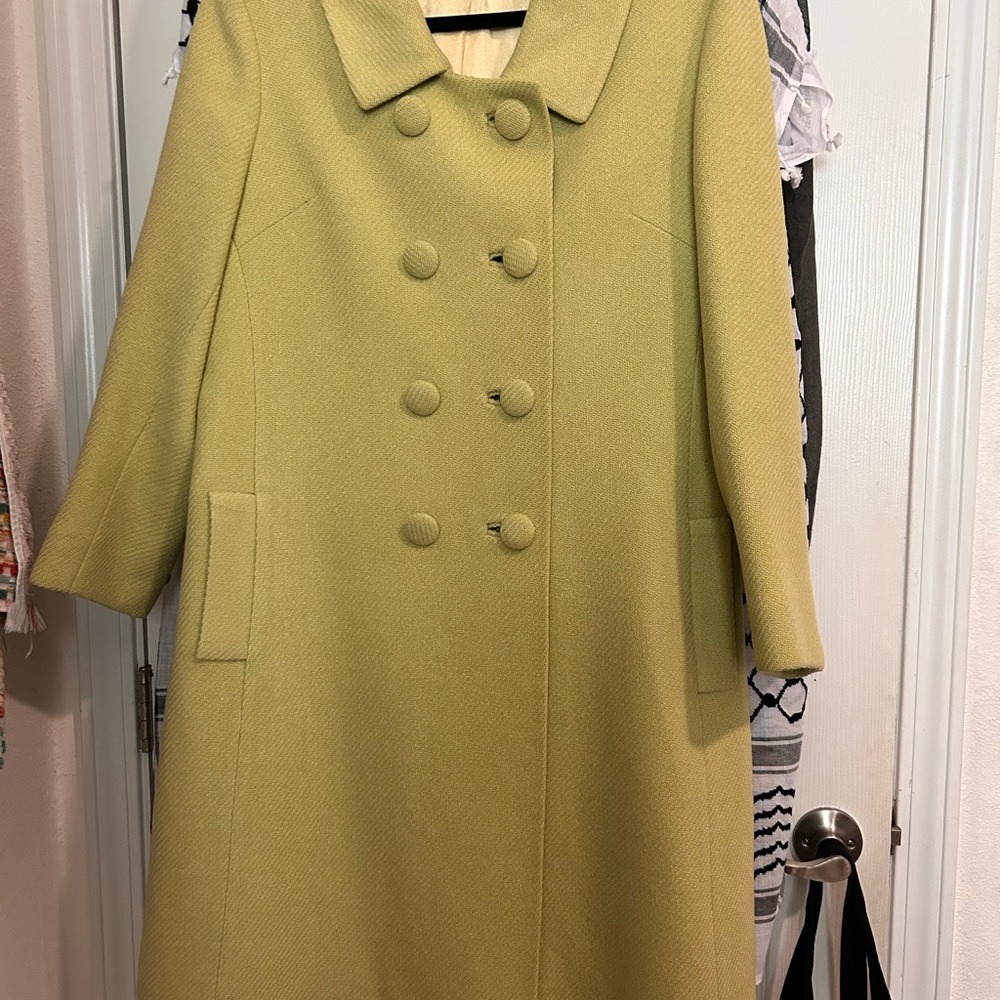 Elegant Women's Pea Coat in Yellow